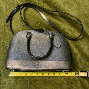 Coach Silver Glitter Handbag with Crossbody option